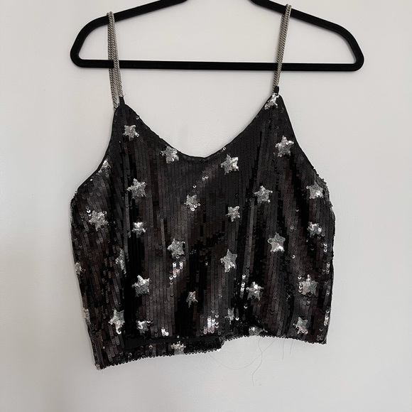 Tops - Black sequin tank